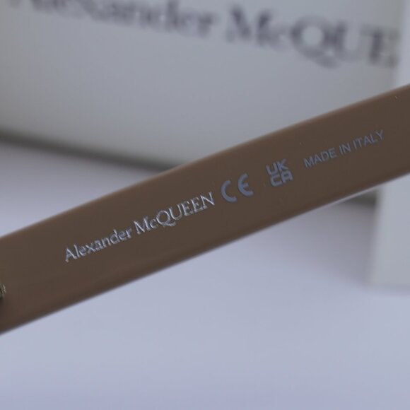 Alexander McQueen AM0306O 004 Square Eyeglasses 52mm - Black/Brown - Picture 6 of 9
